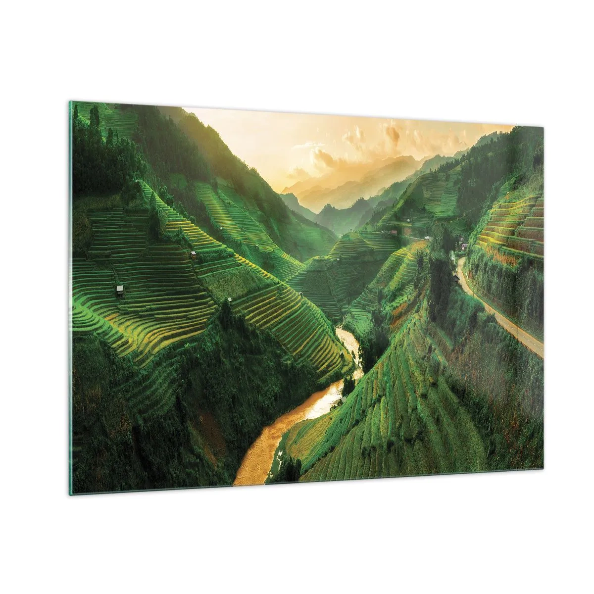 Tablou pe sticlă - Valea vietnameză - 100x70 cm