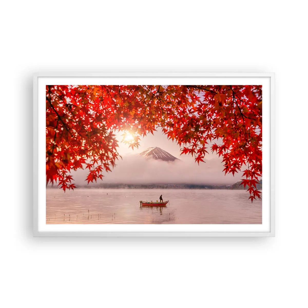 Poster în ramă albă - În stil japonez - 91x61 cm