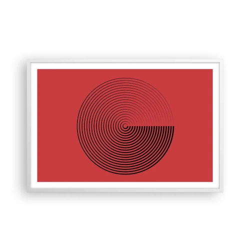 Poster în ramă albă - Mișcare circulară - 91x61 cm