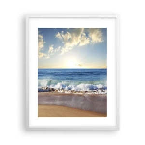Poster în ramă albă - Mișcare și liniște în același timp - 40x50 cm