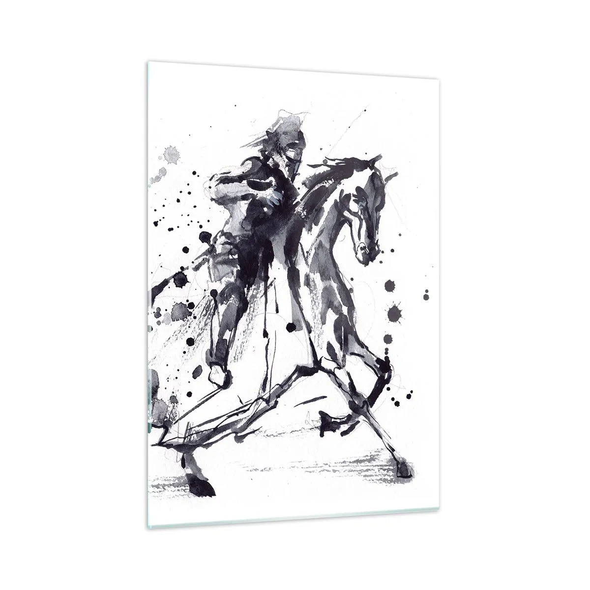 Tablou pe sticlă - Cavalerul negru - 50x70 cm