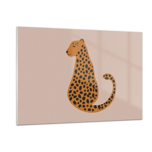 Tablou pe sticlă - Modelul leopard este tot timpul la modă - 120x80 cm