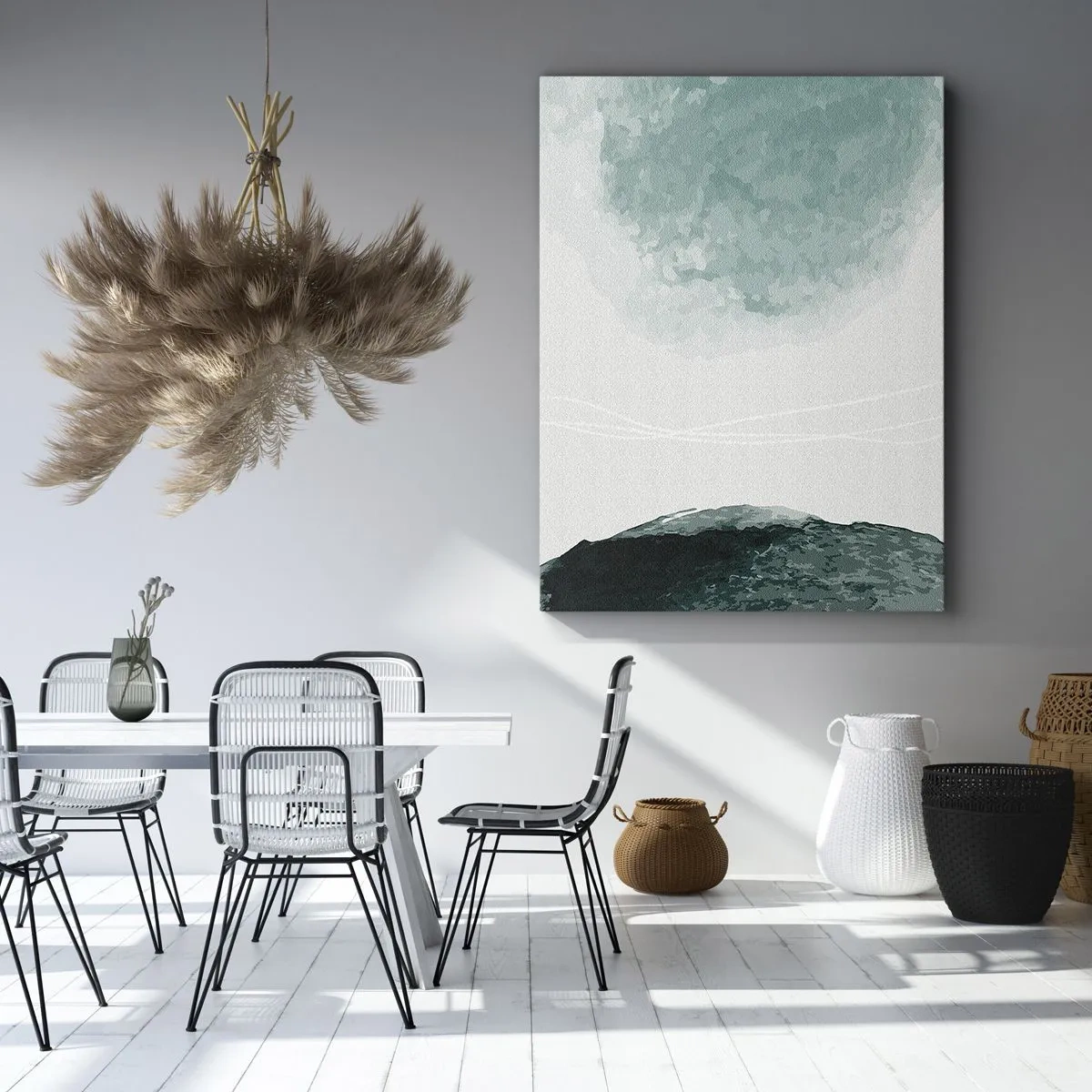 Tablou pe pânză - Întâlnire cu ceața - 55x100 cm