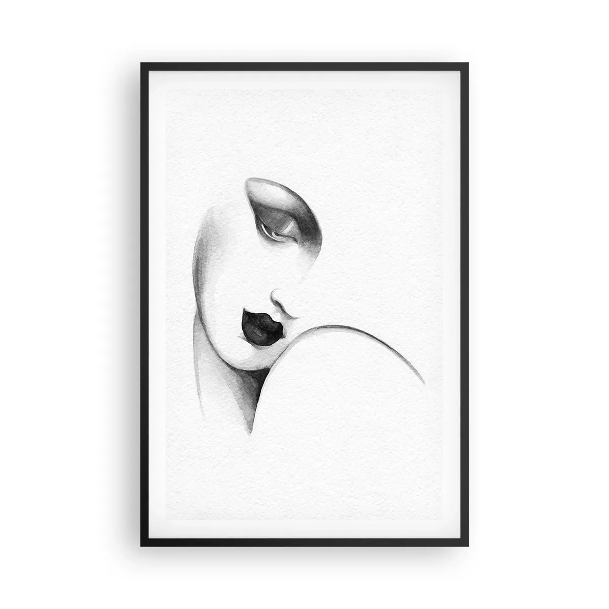 Poster în ramă neagră - În stilul Lempickei - 61x91 cm