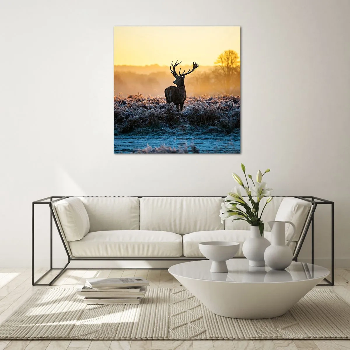 Tablou pe sticlă - Încoronat pe domeniul său - 50x50 cm