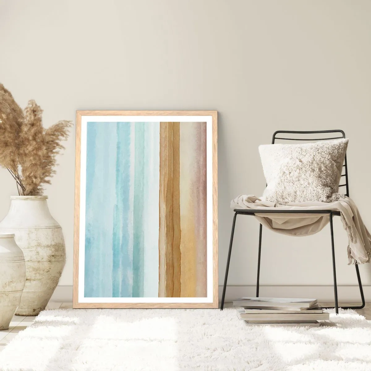 Poster în ramă de stejar deschis - Serenitate - 40x50 cm