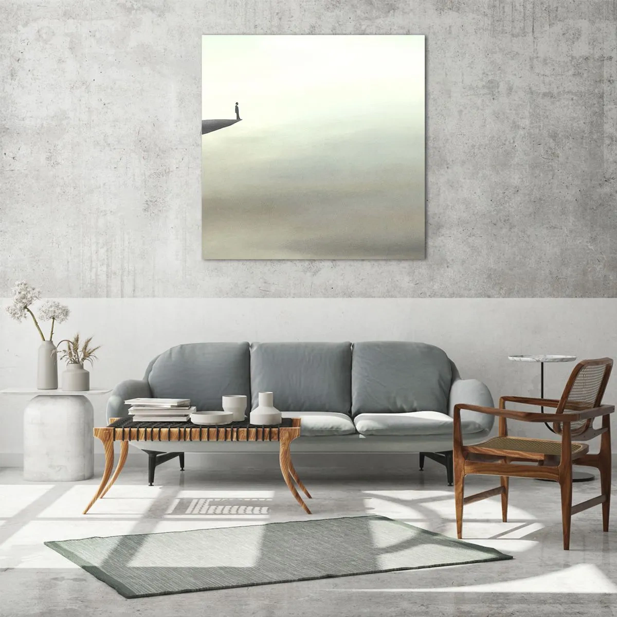 Tablou pe sticlă - În sus, bineînțeles! - 70x70 cm