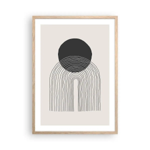 Poster în ramă de stejar deschis - Tremurând și încrezător - 50x70 cm