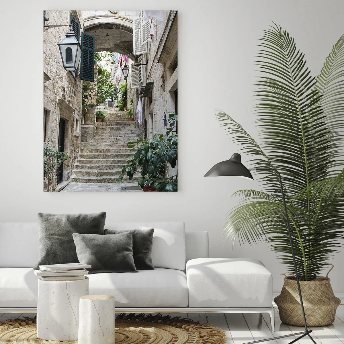 Tablou pe sticlă - O străduță fermecătoare - 70x100 cm