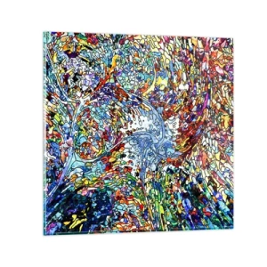 Tablou pe sticlă - Vitraliu de picături - 30x30 cm