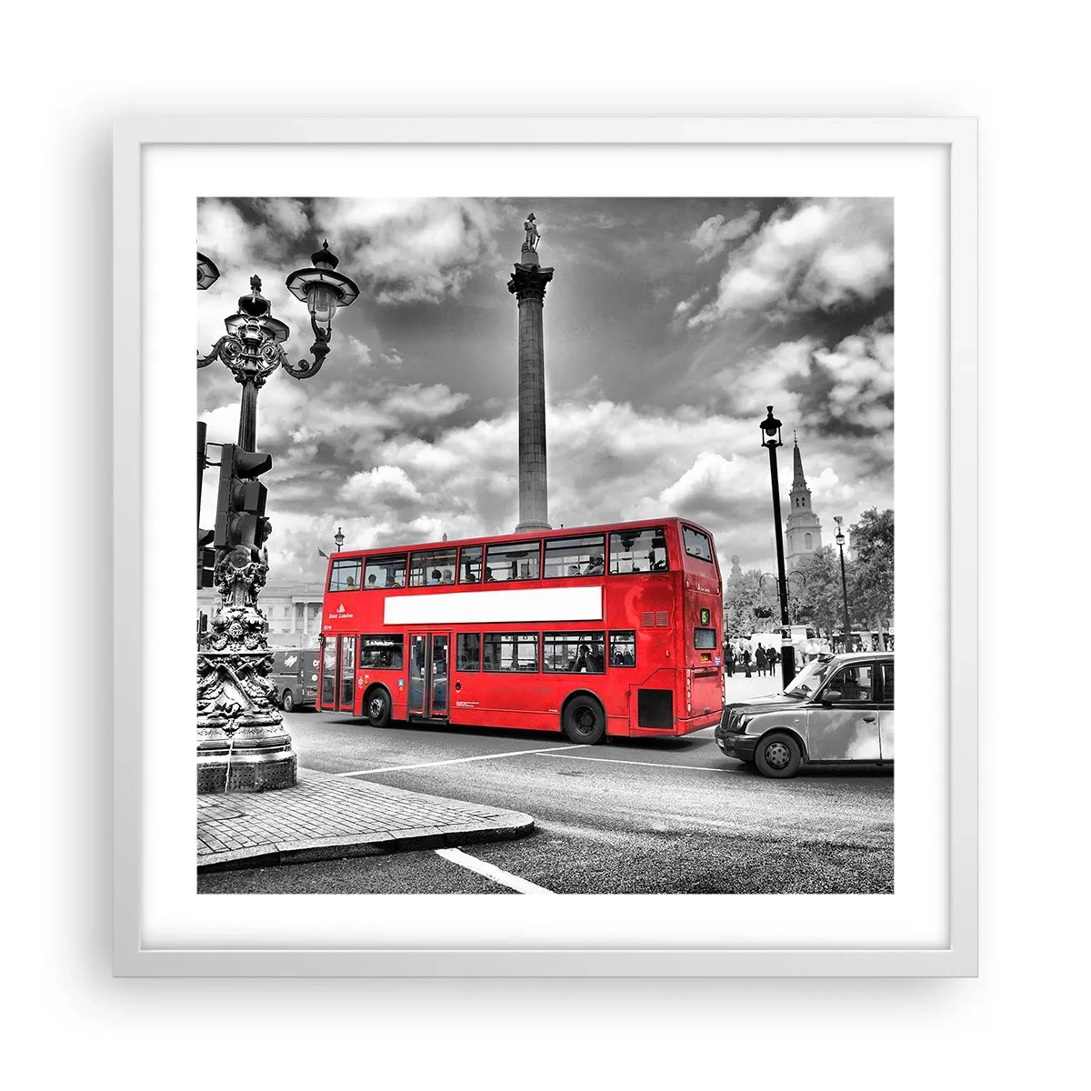 Poster în ramă albă - Adevărata forță vitală a orașului - 50x50 cm