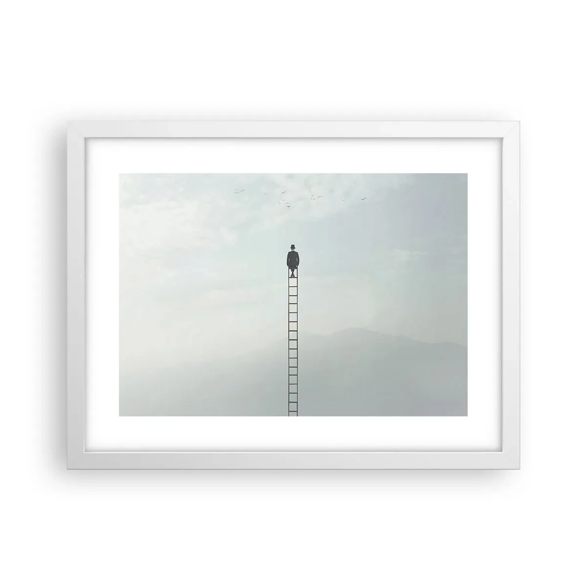 Poster în ramă albă - Fii deasupra - 40x30 cm