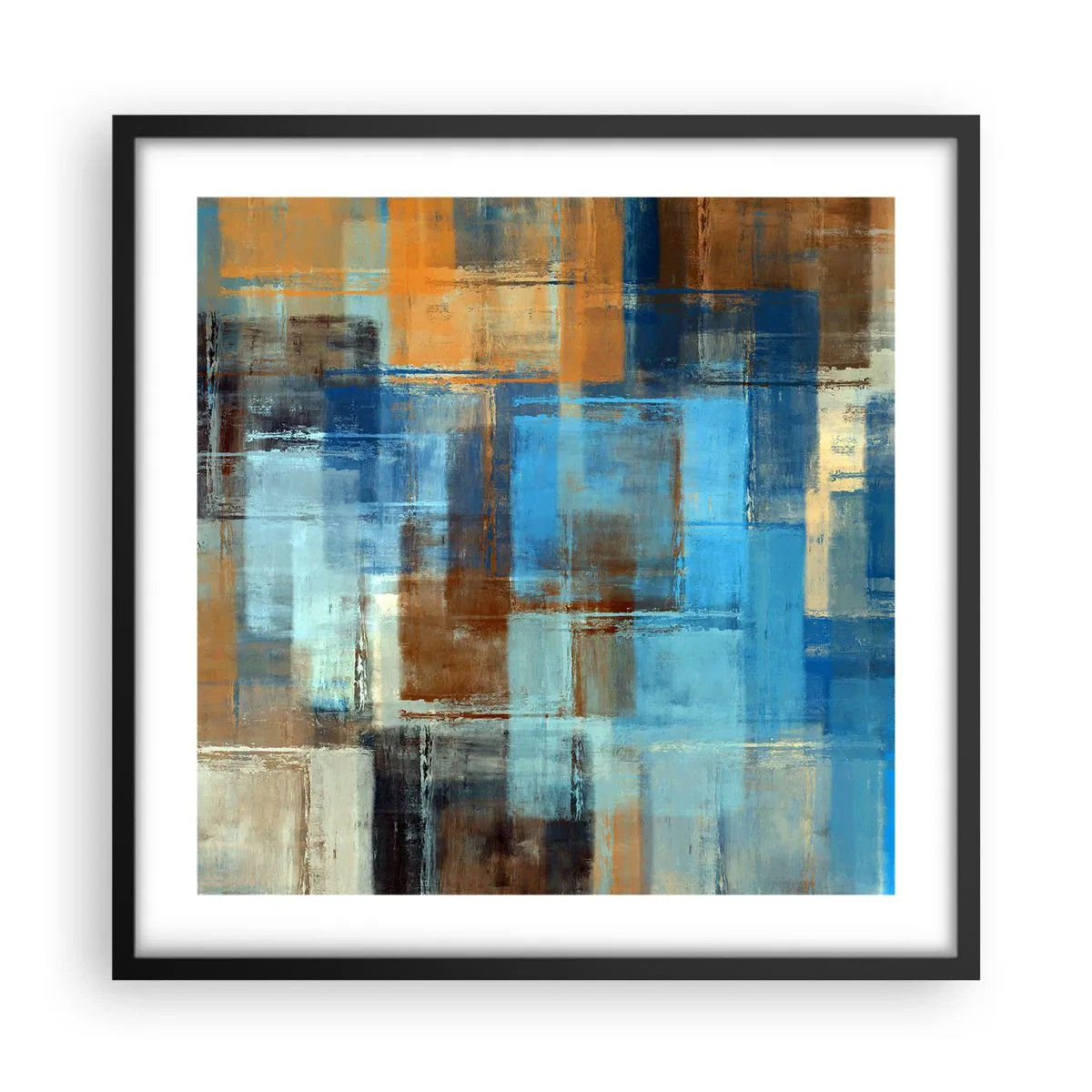 Poster în ramă neagră - Prin valul albastru - 50x50 cm