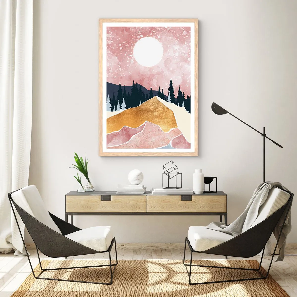 Poster în ramă de stejar deschis - Garda de noapte - 50x70 cm