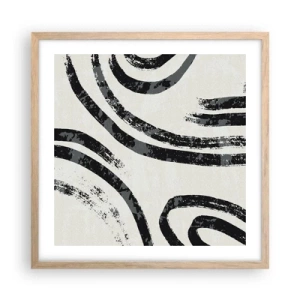 Poster în ramă de stejar deschis - Pe jumătate oprit - 50x50 cm