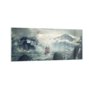 Tablou pe sticlă - Pe ape magice - 100x40 cm