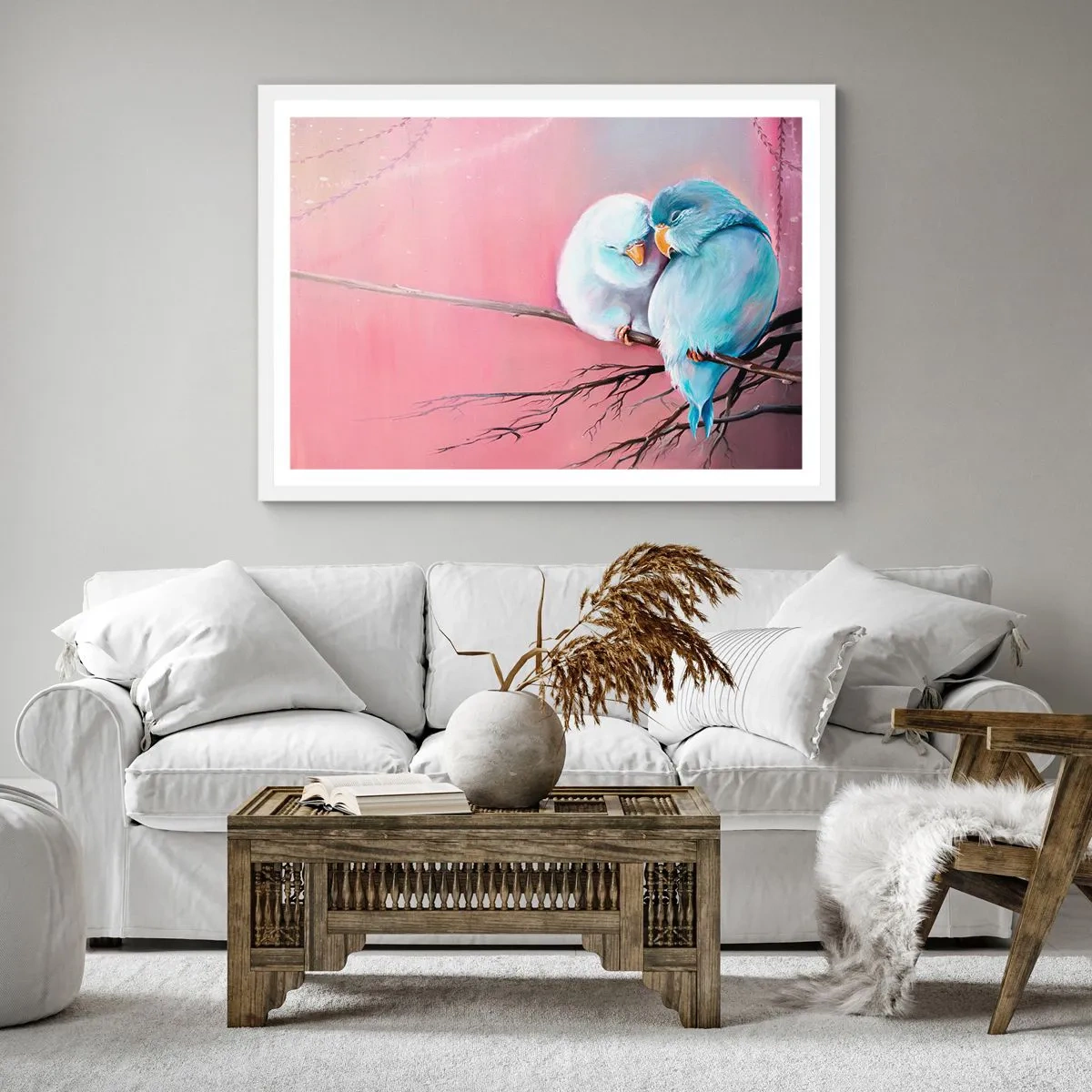 Poster în ramă albă - Ce mai este de adăugat?... - 40x40 cm