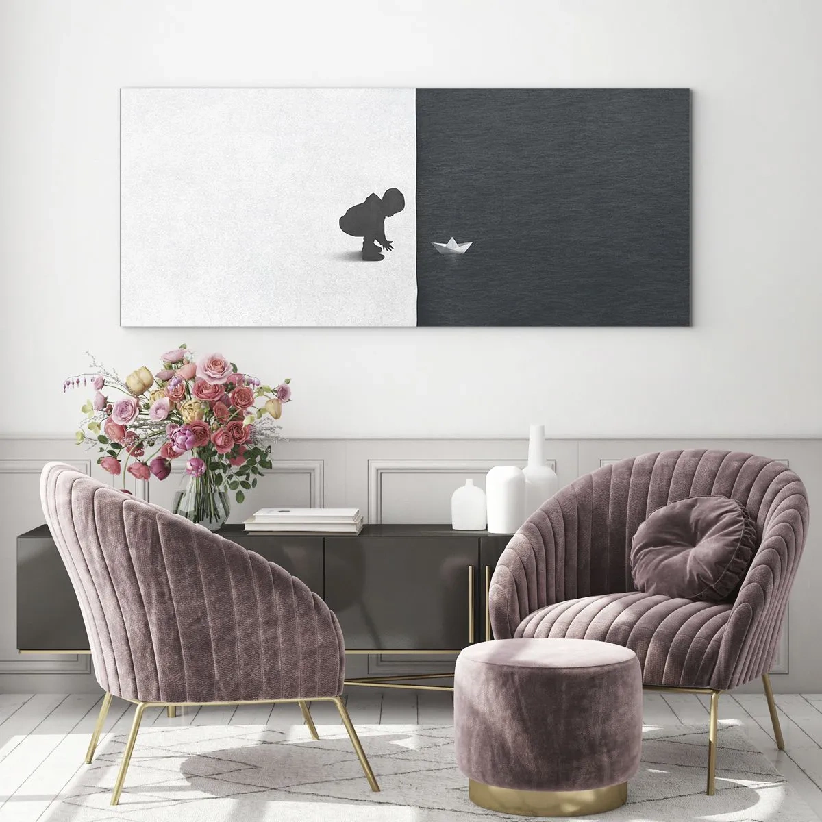 Tablou pe sticlă - Marea expediție - 160x50 cm