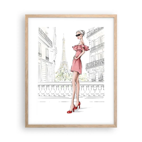 Poster în ramă de stejar deschis - Arta modei - 40x50 cm