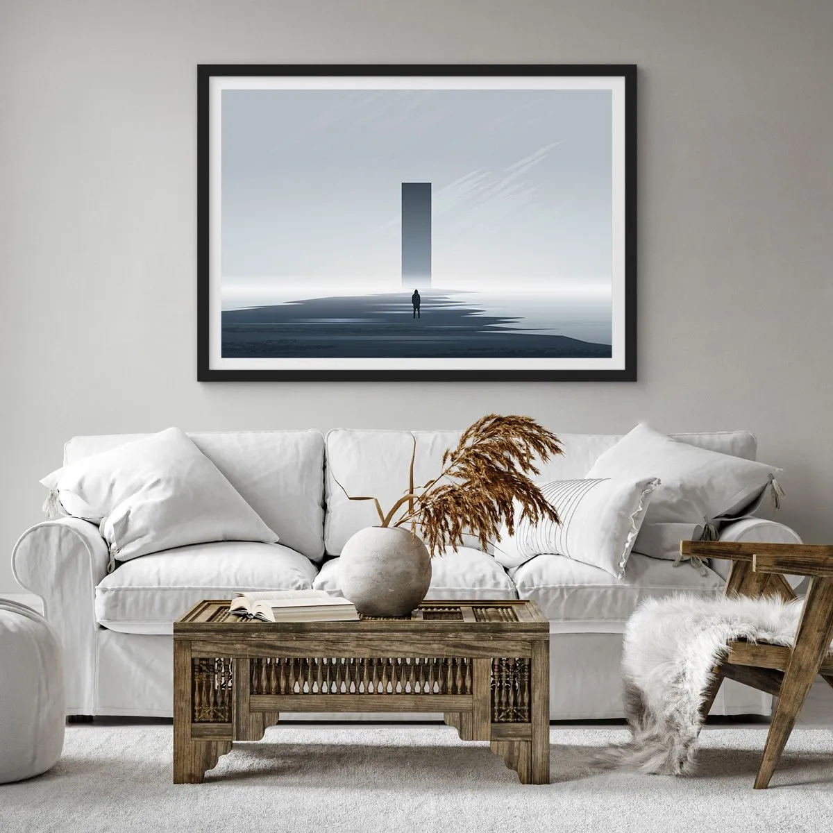 Poster în ramă neagră - Oportunitate sau amenințare? - 100x70 cm