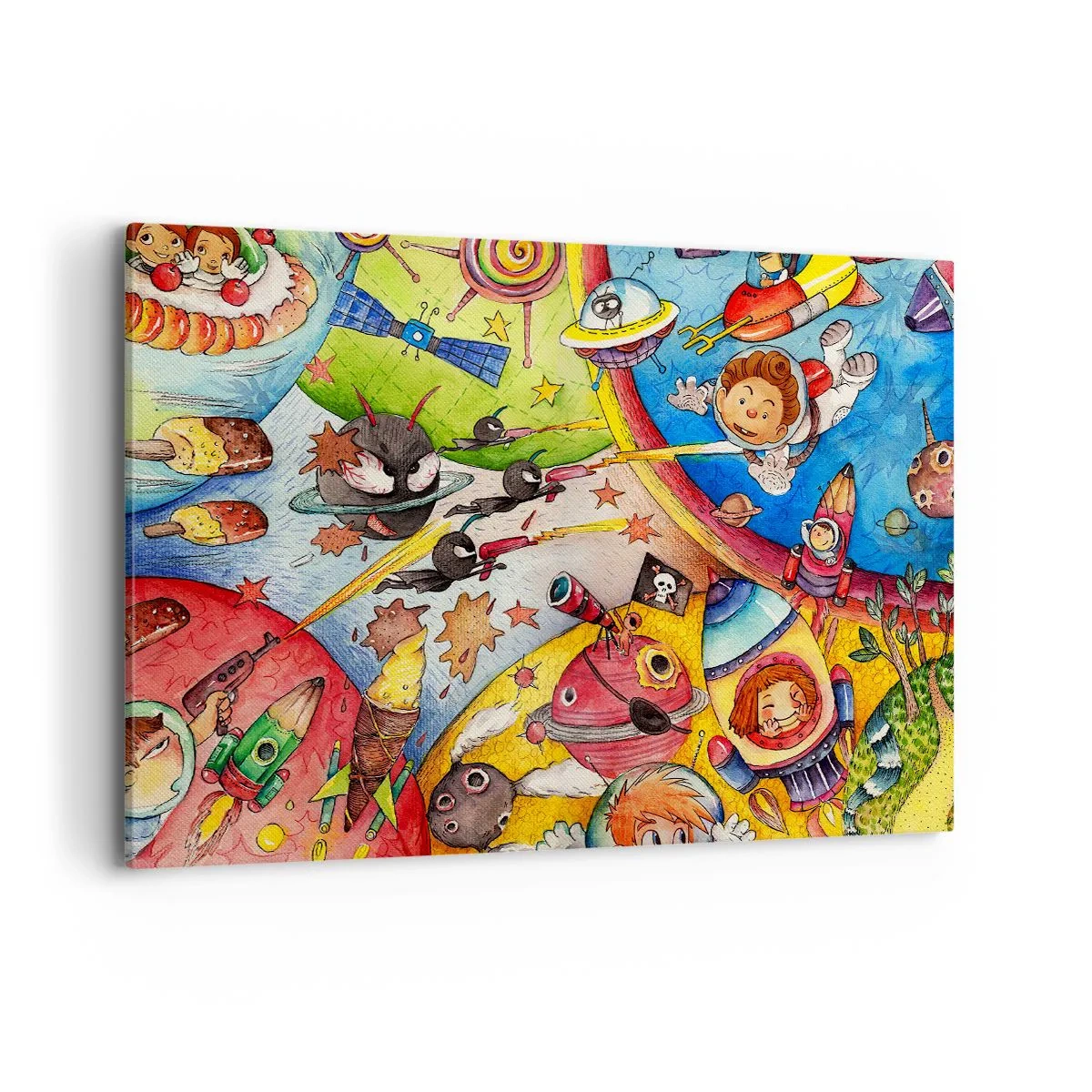 Tablou pe pânză - O mare aventură spațială - 120x80 cm