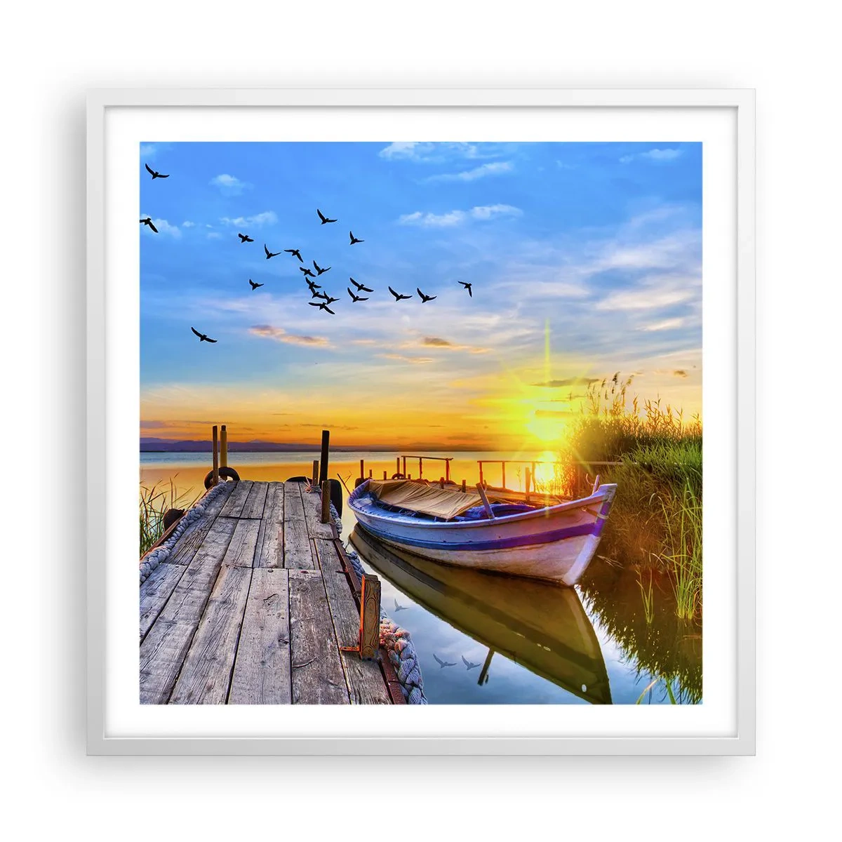 Poster în ramă albă - La revedere, până mâine - 60x60 cm