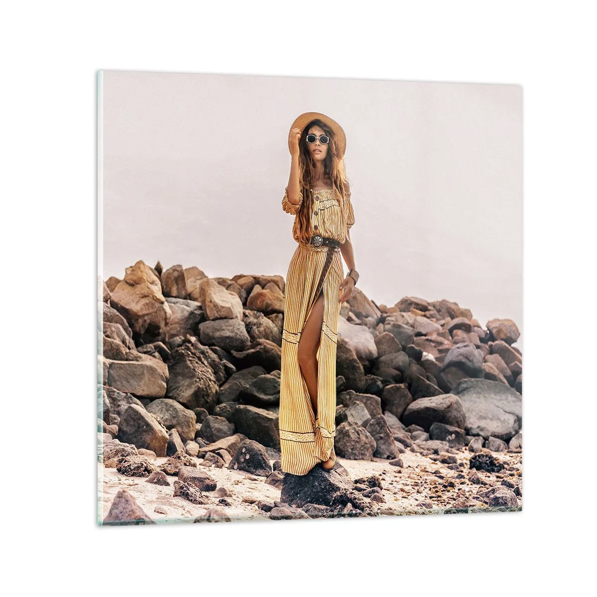 Tablou pe sticlă - Magia pietrelor - 60x60 cm