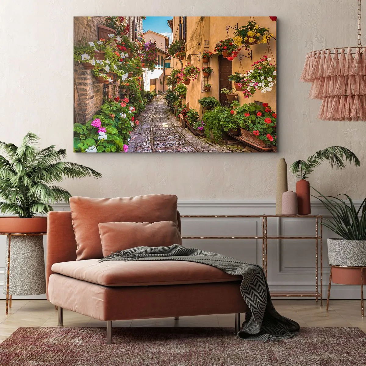 Tablou pe pânză - Străduță italiană - 120x80 cm
