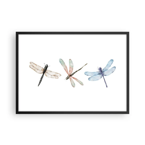Poster în ramă neagră - Libelule imponderabile - 70x50 cm
