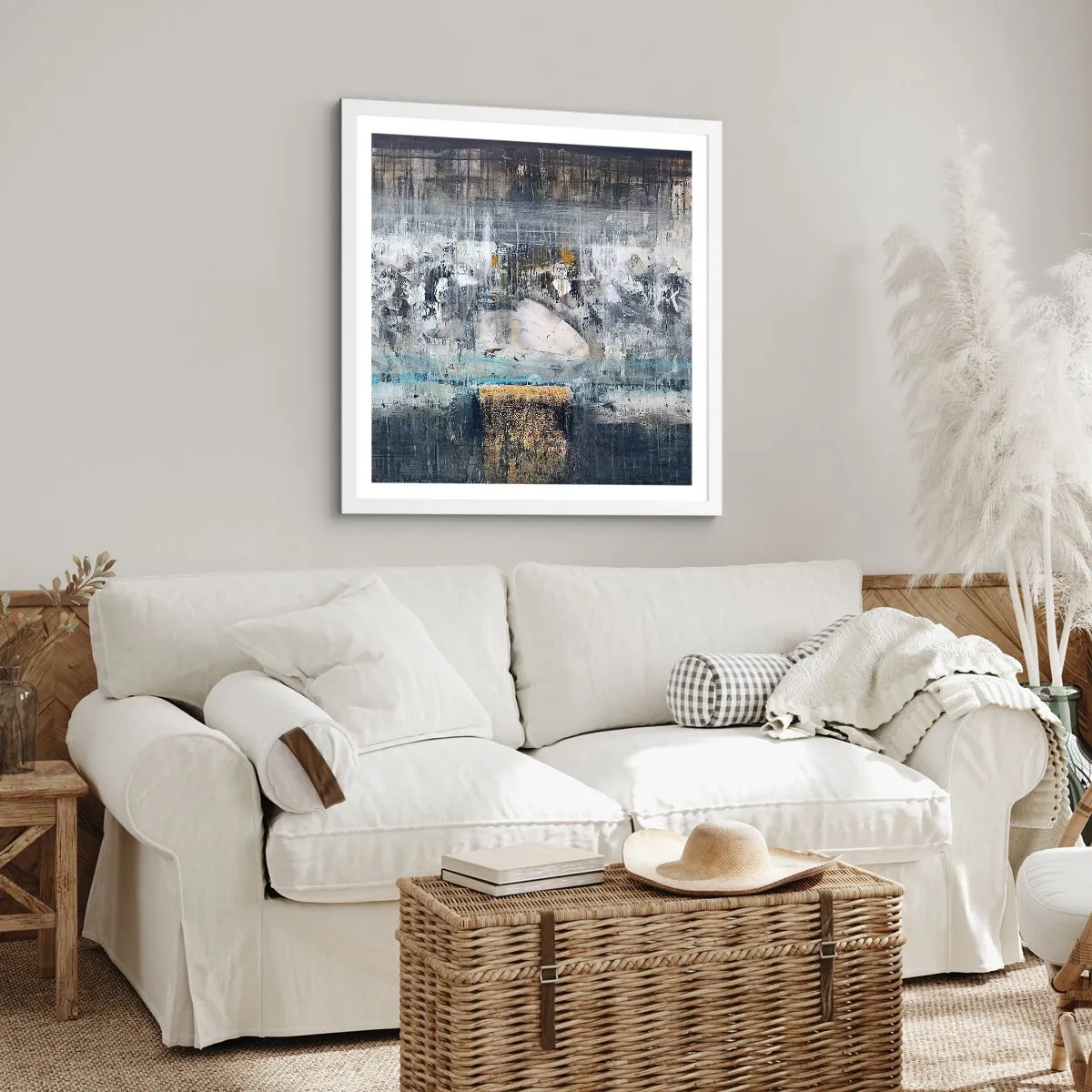 Poster în ramă albă - Ca pe gheață, ca pe asfalt - 40x40 cm