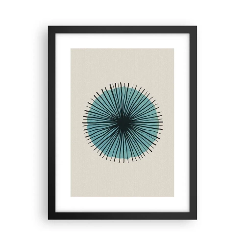 Poster în ramă neagră - Radiant pe albastru - 30x40 cm