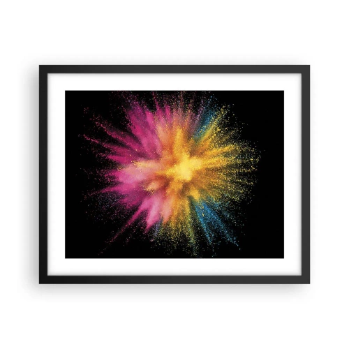 Poster în ramă neagră - Nașterea culorii - 50x40 cm