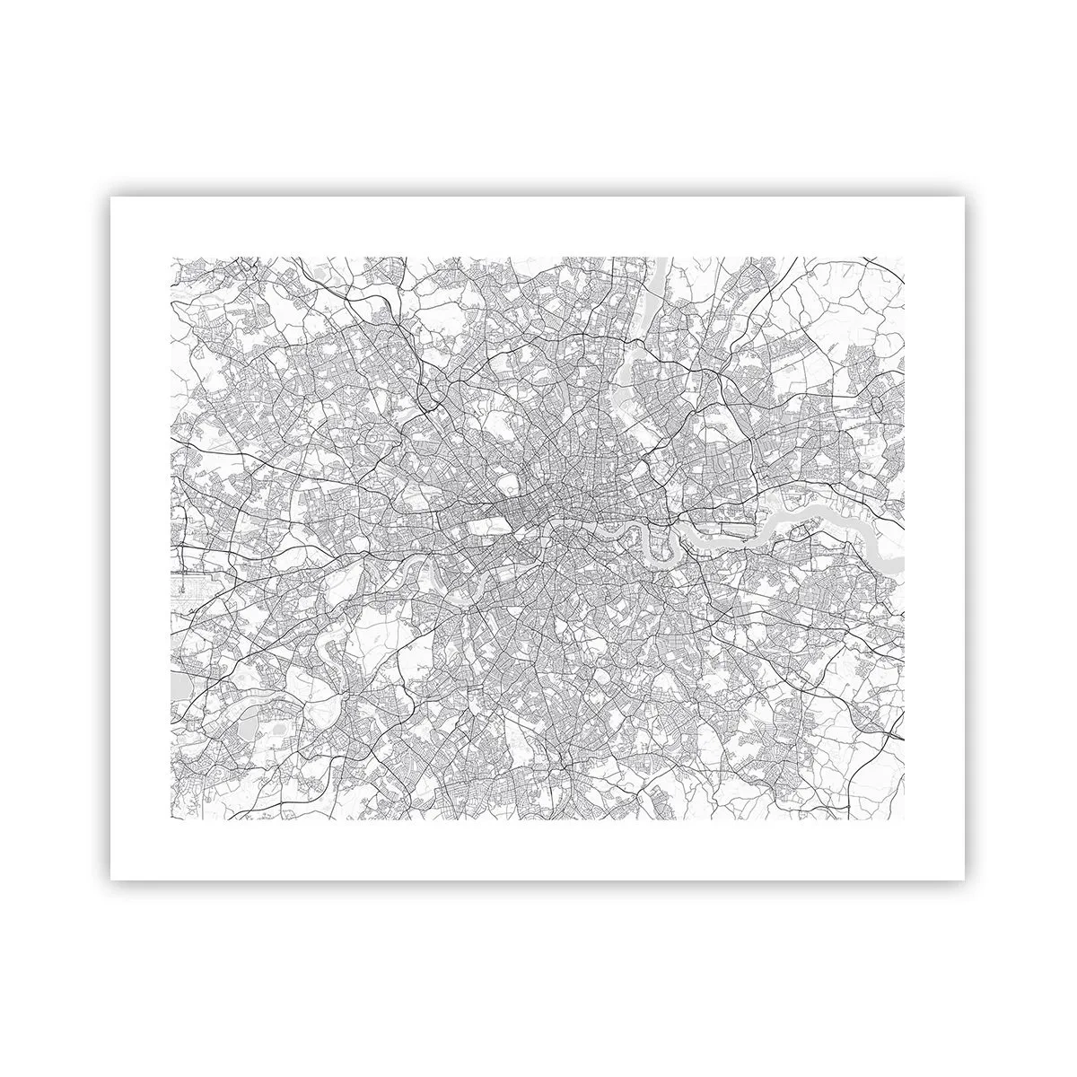 Poster - Harta labirintului din Londra - 50x40 cm