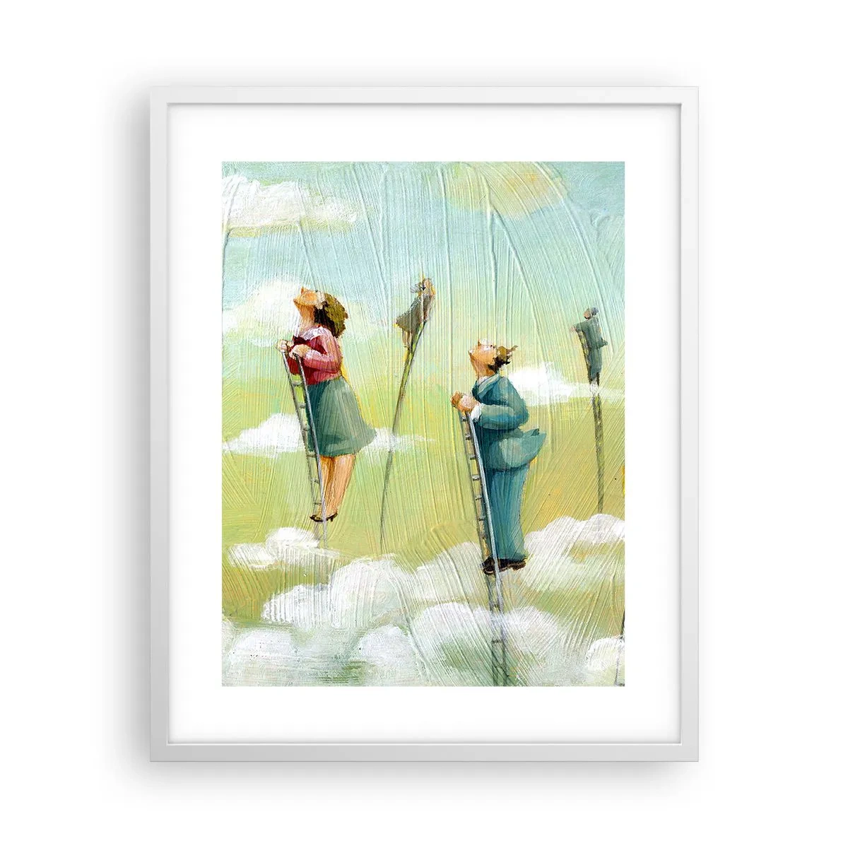 Poster în ramă albă - Urmează-ți visul - 40x50 cm