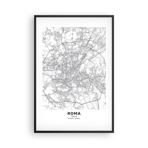 Poster în ramă neagră - Cerc roman - 61x91 cm