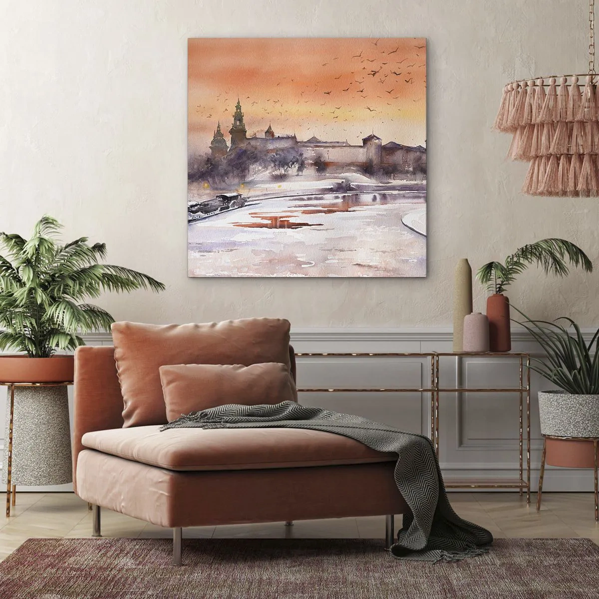 Tablou pe pânză - Apus de soare regal - 50x50 cm