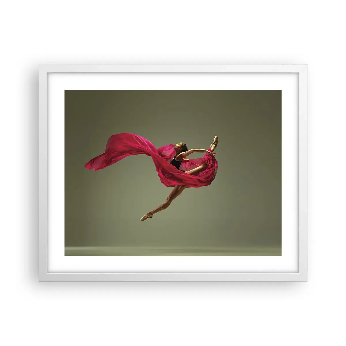 Poster în ramă albă - Flacără dansatoare - 50x40 cm