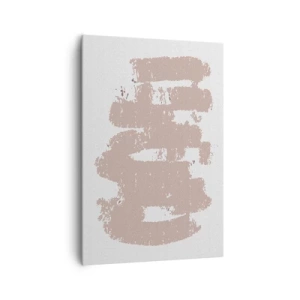Tablou pe pânză - Abstracție în roz moale - 70x100 cm