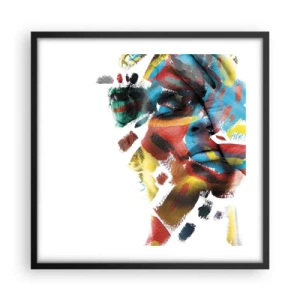 Poster în ramă neagră - Personalitate colorată - 50x50 cm