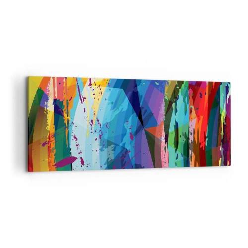 Tablou pe pânză - Amețeli colorate - 100x40 cm