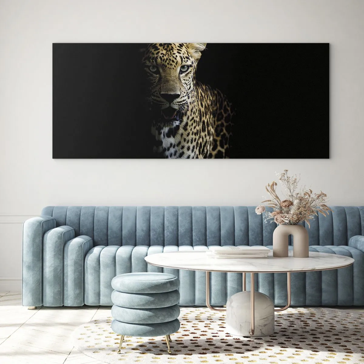 Tablou pe sticlă - Frumusețe întunecată - 100x40 cm