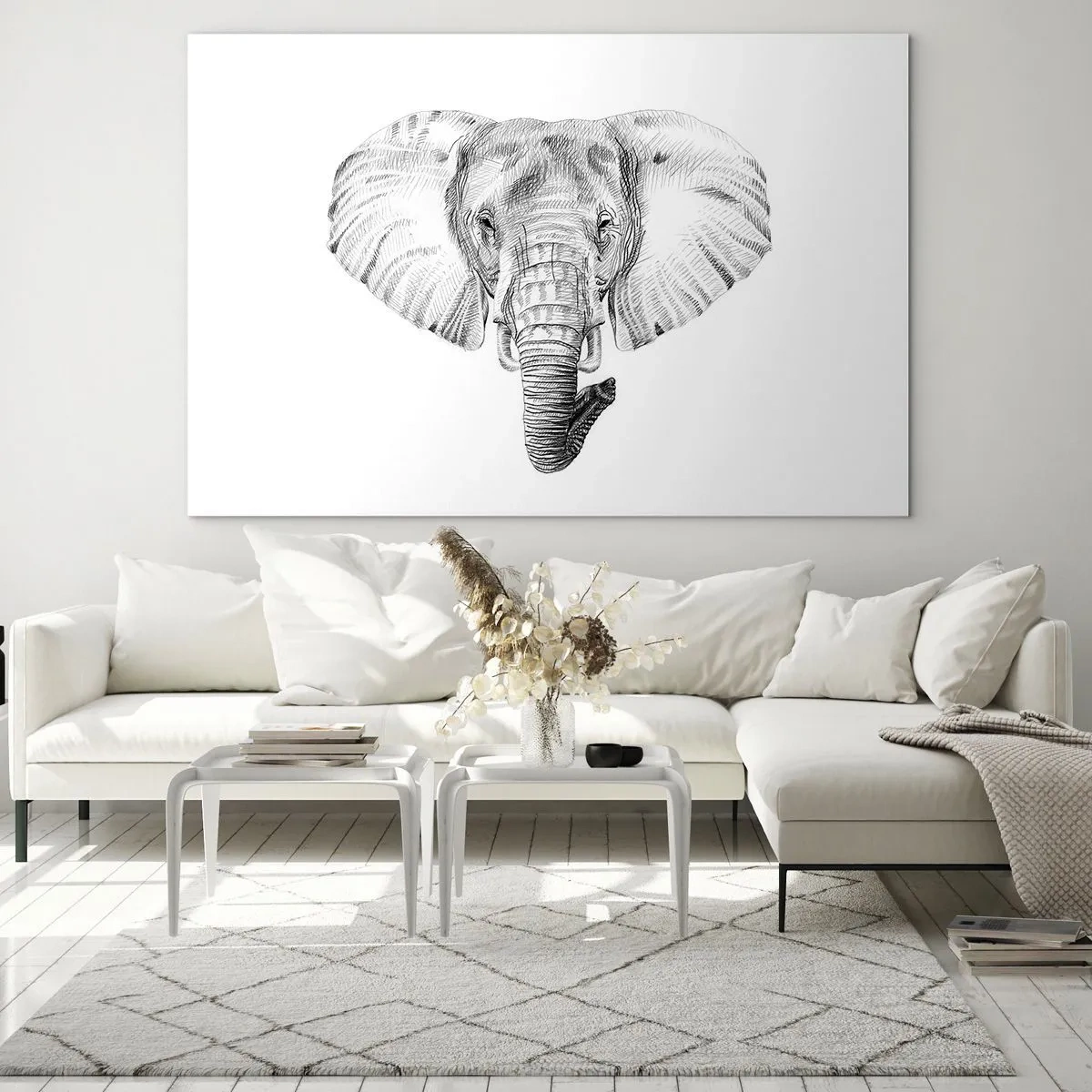 Tablou pe sticlă - Mare ca un elefant - 120x80 cm