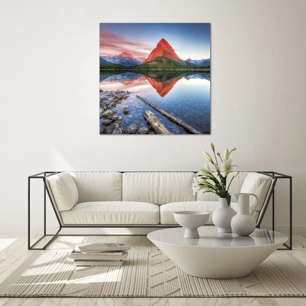 Tablou pe sticlă - Căldură și frig - 60x60 cm