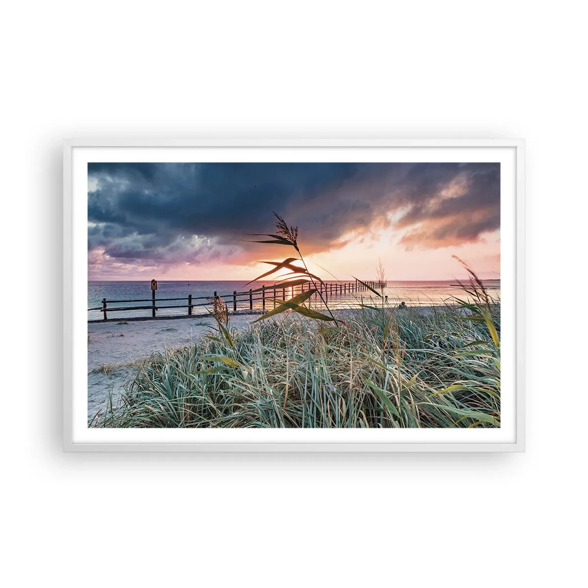 Poster în ramă albă - Nu trece cu vântul - 91x61 cm