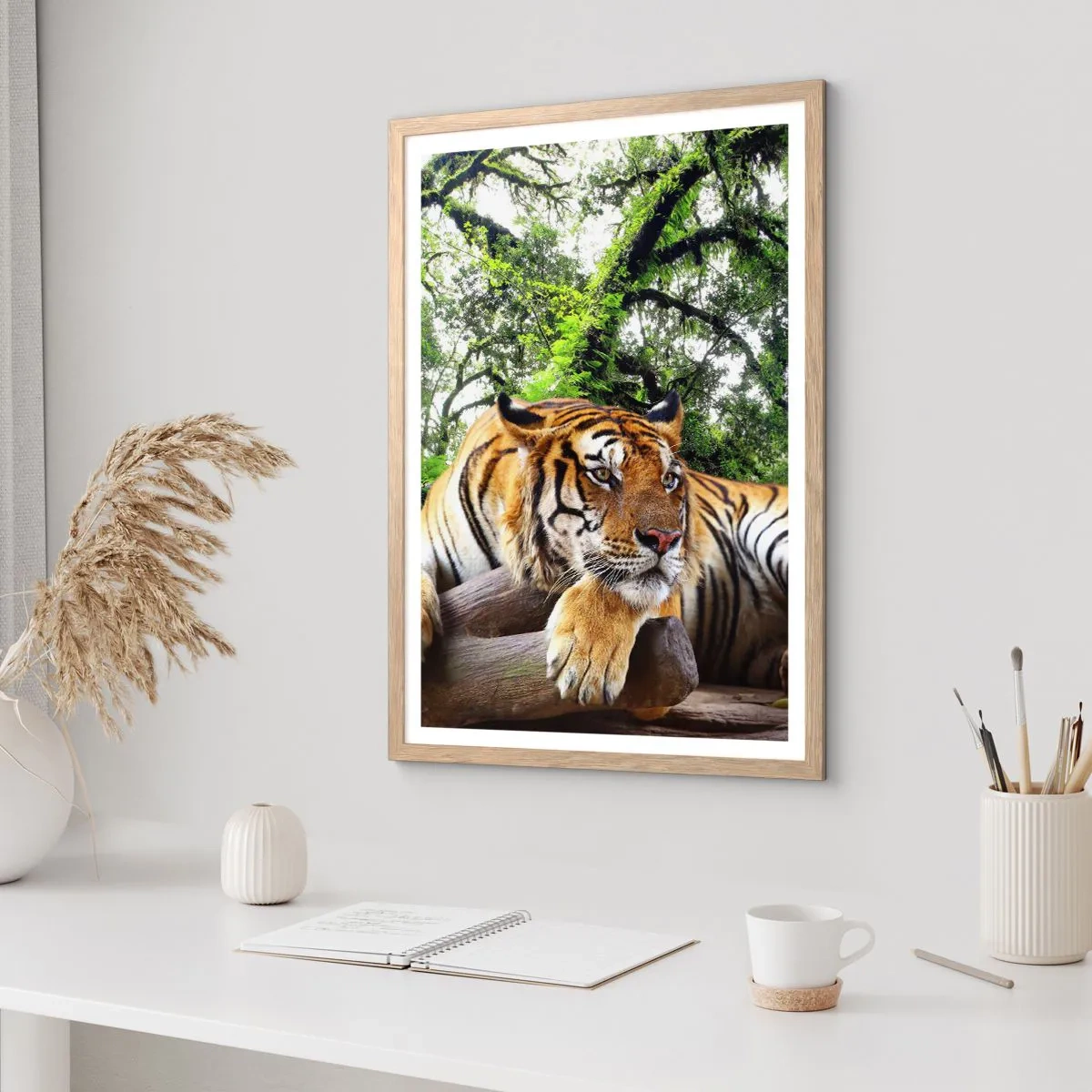 Poster în ramă de stejar deschis - Cu respect - 50x70 cm