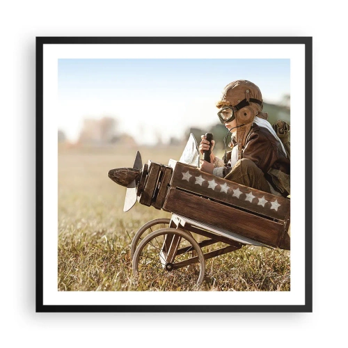 Poster în ramă neagră - Porniți spre vis - 60x60 cm