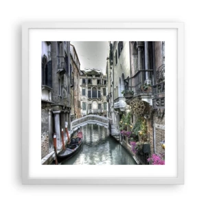 Poster în ramă albă - Timp de secole în reverie tăcută - 40x40 cm