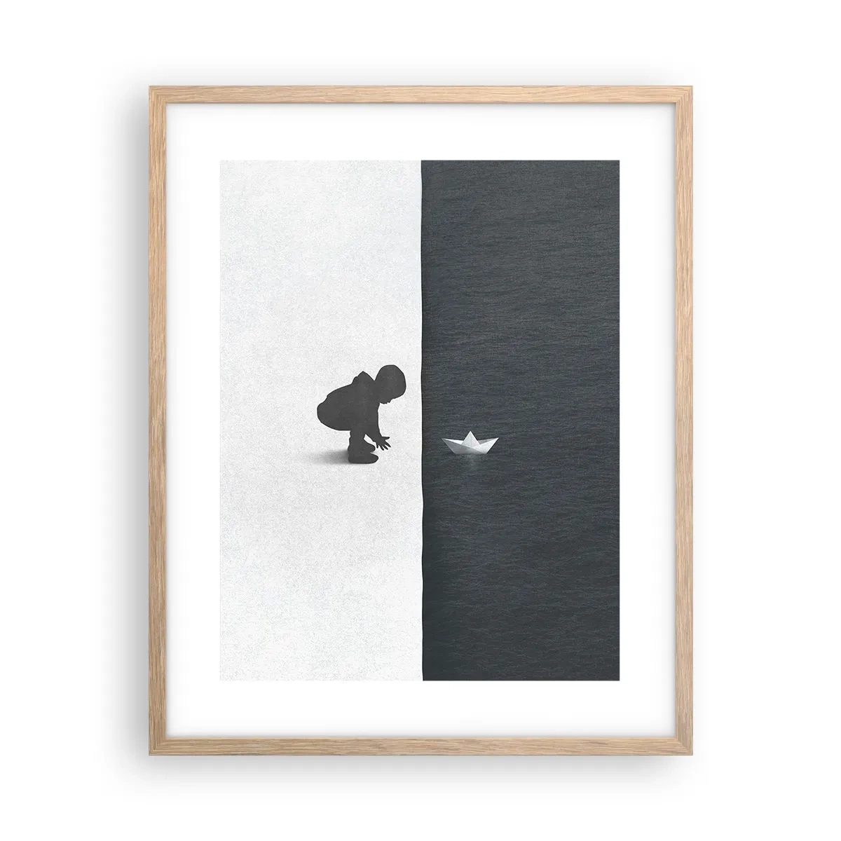 Poster în ramă de stejar deschis - Marea expediție - 40x50 cm
