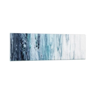 Tablou pe sticlă - Țurțuri de albastru - 160x50 cm