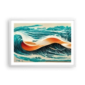 Poster în ramă albă - Visul unui surfer - 70x50 cm
